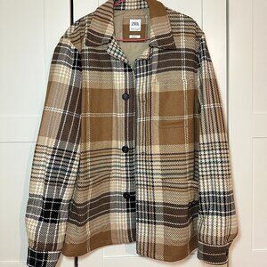 ZARA Plaid 100% Wool Jacket - Medium
